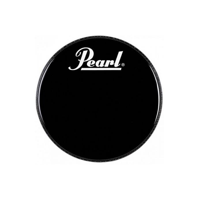 18" PROTONE HEAD, BLACK W/PERIMETER EQ & PEARL LOGO