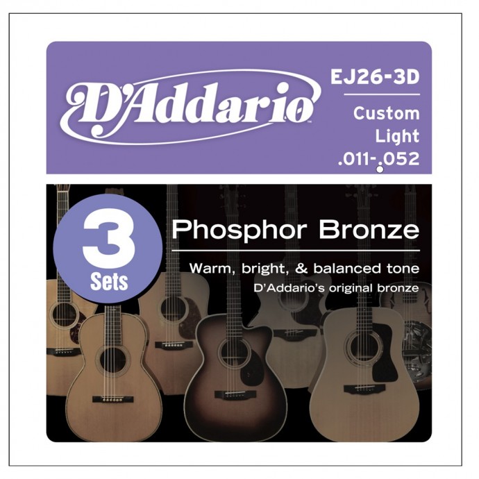 Encordado para Acústica   011  Phosphor Bronce 80/20   ProPack x 3