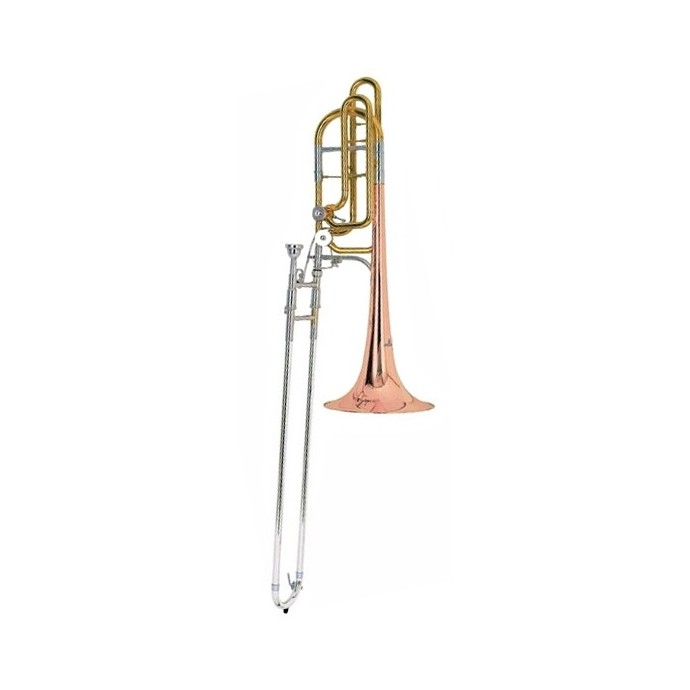 Trombon Bajo a Vara Delux, c/Trasp Doble, t:Bb/F/Eb&Bb/F/D/Gb, Laqueado, c/estuche Foam