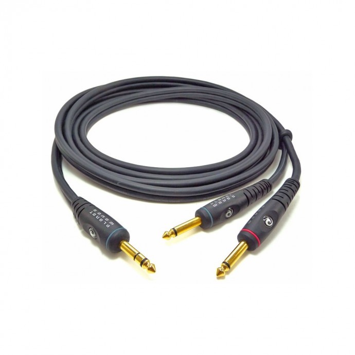 Cable Insert, Custon Series,  de Plug 1/4" Stereo a 2 Plug 1/4 Mono, 1,50m